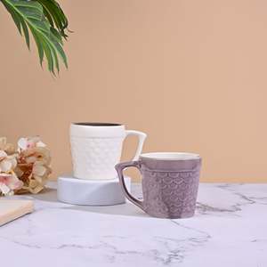 Lovely Double Wall Glass Cup Set of 2 Soft Amber Pink Scale Straws Microwave Safe Eco-Friendly <b>Ceramic</b> <b>Mugs</b> Flowered Pattern - Product Image 6