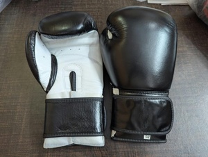 Gants de boxe en cuir PU 16oz avec logo personnalisé pour le kickboxing, le sparring et l'entraînement aux arts martiaux, à doigts complets, à enfiler - Product Image 1