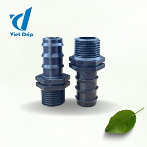 Conector de Agua para Jardín de Plástico Virgen Vietnamita con Rosca, 16mm x 21mm, Rosca Macho, Certificado ISO para Riego Agrícola Ecológico - Product Image 3