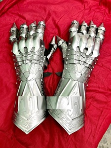 Guantes de Caballero con Grabado de Rey Brujo Medieval y Wraith – Guantes de Rey Brujo Nazgûl – Armadura de Mano Metálica para Cosplay de Fantasía - Product Image 5