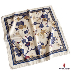 Lightweight Soft Womens Square <b>Scarf</b> Premium Fabric OEM ODM Manufacturer Mauritius Custom Fabric Products Stylish Fashion Access - Product Image 3