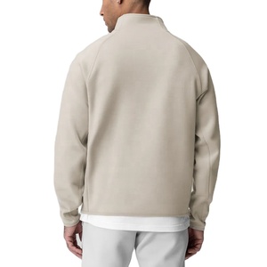 Veste à double tricot personnalisée 14 Zip Impression gaufrée Coupe décontractée Respirant Séchage rapide Printemps Sweat-shirt à capuche à motif solide - Product Image 2