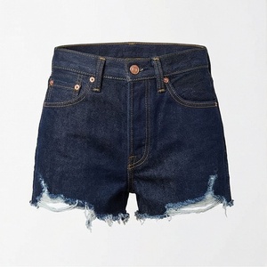 Shorts de Mezclilla para Mujer, Estilo Boyfriend, Cintura Media, Elegantes y Modernos, Diseño Desgastado, Color Personalizado, Cómodos - Product Image 1