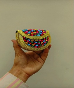 Bolso de mano tipo clutch de noche para mujer, estilo indio, con mosaico Kundan, de f s i - Product Image 4