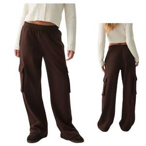 Pantalones Deportivos Cargo de Pierna Ancha para Mujer, Cintura Alta, Corte Holgado, Casuales, con Bolsillos, Logotipo Personalizado, OEM, Venta al Por Mayor - Product Image 1