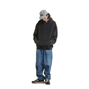 Wholesale Men's Acid Wash <b>Hoodies</b> 100% Cotton Blended Waterproof Anti-wrinkle Pocket Design <b>Fleece</b> Fabric Digital Printing Front - Product Image 3