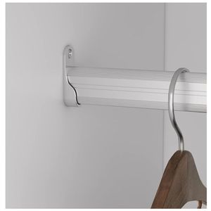 Freestanding bianco modulare armadio armadio 70.86 \ "W X 16.04 \" D X 70.86 \ "H ampi portaoggetti aste portatili - Product Image 5