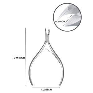 Pince à cuticules professionnelle en acier inoxydable Harbor Industry, courbée et droite, coupe-ongles robuste à large ouverture pour les ongles - Product Image 1