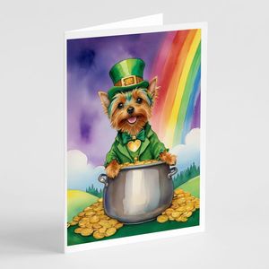 A7แปลกๆขนาด5x7 Silky Terrier ST Patrick's Day Note Card ขนาด8 "พร้อมซองจดหมายอวยพรเทศกาล! - Product Image 1