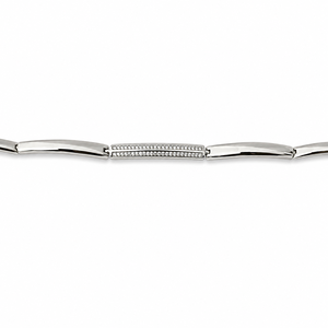 Pulsera de Plata de Ley 925 con Circonita Cúbica para Mujer, Acabado Pulido, Estilo Moderno y Minimalista, Regalo de Joyería, Uso Diario, Estilo Fiesta - Product Image 3