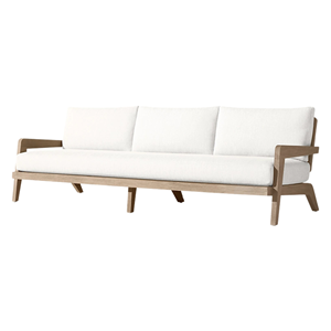 Modern Minimalist Outdoor <b>Sofa</b> Solid Teak <b>Wood</b> <b>Frame</b> Scandinavian Luxury Patio Lounge <b>Sofa</b> Custom Seater Waterproof Cushion - Product Image 2