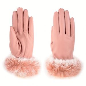 Guantes térmicos con aislamiento completo, guantes de carreras con protección en los nudillos, guantes unisex de cuero negro - Product Image 1