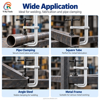 Pince de serrage professionnelle en F avec vis en T, robuste, pour la fabrication métallique, le soudage de cadres en acier, de tuyaux et de tubes, pour atelier, vente en gros