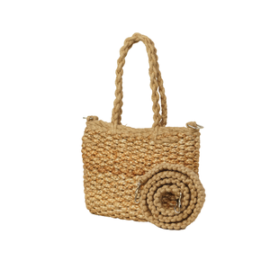 Sac fourre-tout mini en jute tressé artisanal pour femme avec bandoulière en macramé détachable 2-en-1 Sac à main et bandoulière Vente en gros - Product Image 3