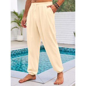 2025กางเกงลำลองผู้ชาย XL ผ้ายืดเอวสูงปานกลางกางเกงวิ่งเล่นโยคะชายหาดฤดูร้อนพร้อมทรงหลวม - Product Image 4