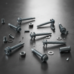 Tornillos de Construcción para Techos de Acero al Carbono Galvanizado de Alta Resistencia - Tornillos Autorroscantes TEK Point con Cabeza Hexagonal y Arandela - Product Image 3
