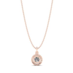 REYES - Collares con Colgante de Moissanita de Corte Redondo Brillante de 3.22 Quilates en Oro Sólido de 14K, Regalo de Boda, Joyería Fina para Novia - Product Image 5