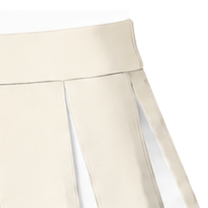 Jupe plissée ivoire pour femme, uniforme de danse athlétique, jupe de compétition et de performance avec style plissé - Product Image 3