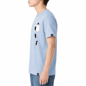 เสื้อยืดผู้ชายคุณภาพสูงขายส่ง ผ้าฝ้าย 100% 210gsm พิมพ์ลายดิจิตอลตามสั่ง โลโก้ 2 สี ทรงหลวม ระบายอากาศดี ไหล่ตก - Product Image 3