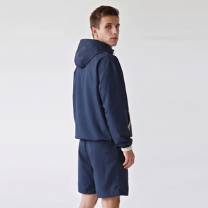 OEM Custom Wholsale Men Windbreaker Hoodie Lightweight <b>Nylon</b> <b>Shorts</b> Men Hiking Camping Waterproof <b>Short</b> Trackset Side Pockets - Product Image 3