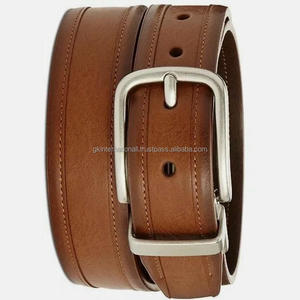 Ceinture décontractée en cuir véritable artisanale élégante pour hommes tailles personnalisées ensemble de boucle réversible automatique nickelée - Product Image 5