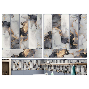 Revestimiento de Pared de Porcelana Tallada de Lujo de 300x300 mm, Texturizada y Esmaltada, para Renovaciones de Vestíbulos de Apartamentos e Interiores Comerciales - Product Image 2