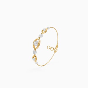 Elegante Brazalete con Diamante Cultivado en Laboratorio de 0.69 Ct |   En oro amarillo, blanco y rosa de 9 quilates - Product Image 3