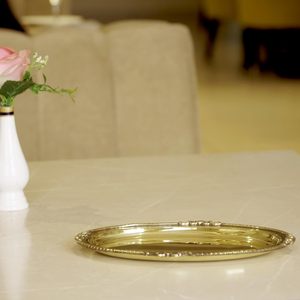 Plateau de service ovale en laiton Pital Thali, plat décoratif en laiton, plateau de service pour fruits secs et en-cas, décoration d'intérieur, cadeau - Product Image 6