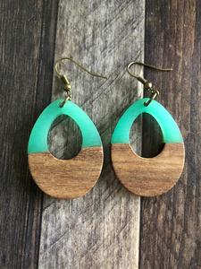 ต่างหูเรซิ่นและไม้สุดหรู ดีไซน์สั่งทำได้ สำหรับงานปาร์ตี้ แฟชั่นเครื่องประดับสำหรับผู้หญิง - Product Image 5