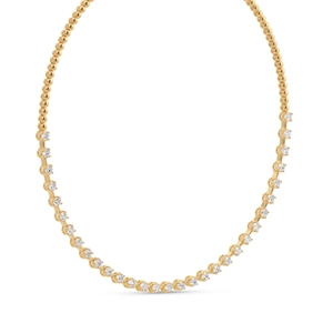 Collar de Diamantes Cultivados en Laboratorio, Estilo Tenis, Media Eternidad, para Mujer y Hombre, Regalo, Joyería de Compromiso, Plata de Ley, 9KT, 10KT, 14KT, 18KT - Product Image 3