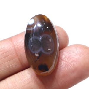 Piedra Preciosa Natural de Ágata Sulemani Aqeeq, Cabujón de Ágata con Rayas, Piedra Suelta Lisa, Proveedor Mayorista de Piedras para Joyería - Product Image 1