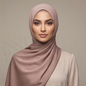 Hiyab de Chifón de Color Sólido para Mujer, Suave al Tacto, para Uso Diario, Pañuelo Étnico de Oriente Medio - Product Image 3