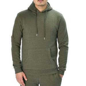 เสื้อฮู้ดดี้ผู้ชายแบบสปอร์ตฤดูหนาวผ้าฝ้าย 100% พิมพ์ลายตามสั่ง OEM ODM ระบายอากาศได้ดี สีพื้น ผลิตจำนวนมาก - Product Image 1