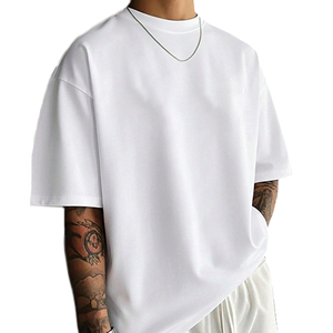 T-shirt en coton biologique 100% pour homme, col en V, tricoté, couleur personnalisable, écologique, respirant, séchage rapide, confort quotidien - Product Image 3