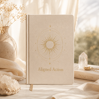 Journal de bien-être LABON personnalisé en lin beige, couverture rigide, avec dorure à chaud, agenda quotidien pour la pleine conscience, la gratitude et la définition d'objectifs, cadeau