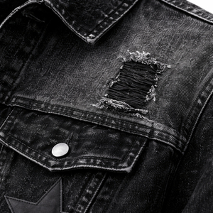 Vintage <b>Denim</b> <b>Jacket</b> <b>Mens</b> Vintage Washed <b>Denim</b> <b>Jacket</b> Classic Streetwear Button Up Cotton Jean <b>Jacket</b> OEM Custom - Product Image 6