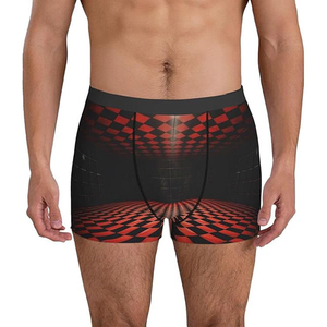 <b>Custom</b> Men's Luxury <b>Boxer</b> Briefs Polyester Comfortable Breathable Quick Dry Mid-Rise Underwear OEM Private Label Wholesale - Product Image 1