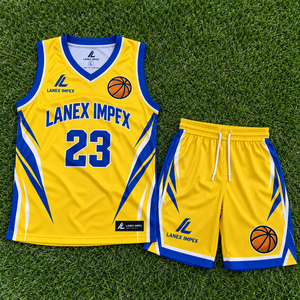 Conjunto de Uniformes de Baloncesto Personalizados Profesionales para Jugadores de Equipo, Conjuntos de Camiseta y Pantalones Cortos de Baloncesto para Hombres y Jóvenes, Impresión por Sublimación Completa - Product Image 6