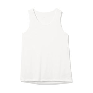 Camiseta sin mangas para hombre, mezcla de algodón y poliéster, chaleco de malla transpirable con patrón de punto, top transparente para gimnasio, ideal para verano. - Product Image 5