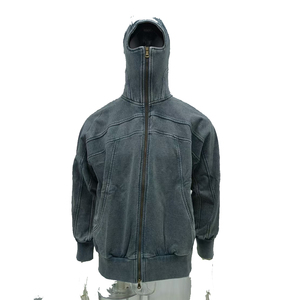 Sweat à capuche personnalisé pour homme avec logo frontal, en tissu molletonné mélangé polyester/coton 400g, style streetwear, coupe oversize et classique, imprimé - Product Image 1
