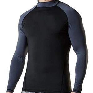 Men's <b>Long</b> <b>Sleeve</b> Rash Guard <b>Black</b> Gray Full <b>Sleeve</b> Quick Dry Spandex Polyester Sportswear <b>Top</b> With Cheap Price & OEM Service - Product Image 4