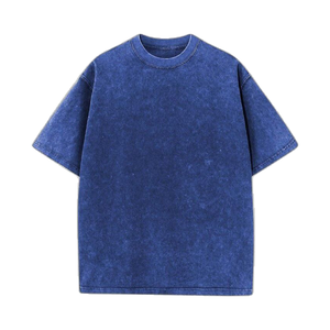 เสื้อยืดโอเวอร์ไซส์ยูนิเซ็กซ์ ล้างสีแบบแอซิด ผ้าคอตตอนหนา 100% สไตล์วินเทจ สตรีทแวร์ เสื้อเปล่า รับสกรีนลายตามสั่ง โรงงานผลิตแบบ OEM ODM - Product Image 1