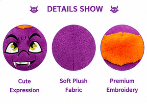 Cojín de Peluche Suave de Demonio, Inspirado en Anime, Horror, Lindo, de Fantasía Oscura, Cojín Decorativo Relleno de Tela Velboa - Product Image 2
