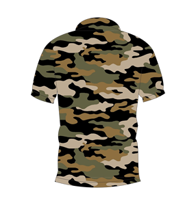 เสื้อโปโลผู้ชายสีน้ำตาลมะกอก เบจ ดำ ลายพิมพ์นามธรรม แขนสั้น สวมใส่สบาย เหมาะสำหรับเล่นกอล์ฟ  รับสั่งพิมพ์ลายตามต้องการ เสื้อแฟชั่น - Product Image 2