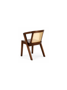 Sillón moderno de madera con diseño de ratán, respaldo cómodo, para sala de estar, muebles para el hogar o terraza - Product Image 4