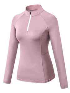 Premium Luxury Women Equestrian Shirts Skinny <b>Long</b> <b>Sleeve</b> Riding Show Half Zipper Breeches Factory Made <b>Base</b> <b>Layer</b> - Product Image 3