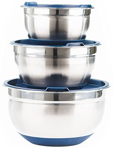 Nuevos Tazones para Mezclar MIINOX de Acero Inoxidable Pulido de Excelente Calidad al Mejor Precio, con Tapas de Plástico, Aptos para Lavavajillas, Ecológicos y Ligeros - Product Image 3