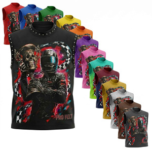 Custom Material Breathable Comfortable Plus Size Sleeveless Tank Top Streetwear Trendy Whole Sale Racing Style T Shirts Men's - Product Image 1