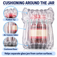 Sac gonflable en forme de Q, colonne d'air, emballage protecteur PA PE pour bocaux en verre et petites bouteilles AIR.DFLY