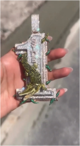 Colgante de Moissanita Estilo Hip Hop, Plata de Ley 925, con Números de Cocodrilo, Incrustaciones VVS, Personalizado - Product Image 2